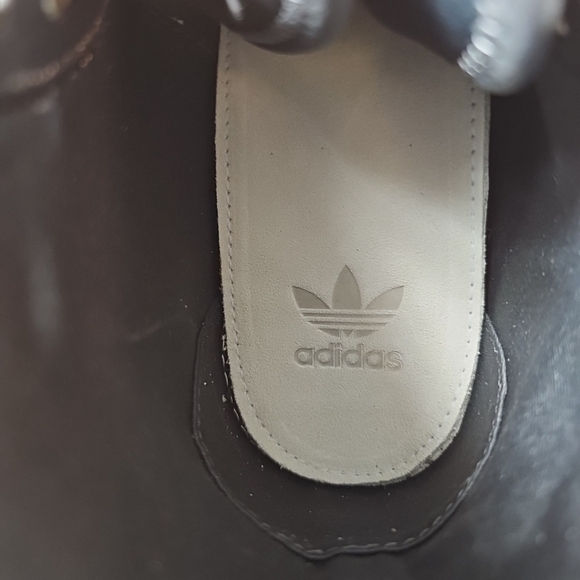 adidas Nizza 2 Lea Men's Originals Leather High Tops Carbon/ White - Picture 12 of 12